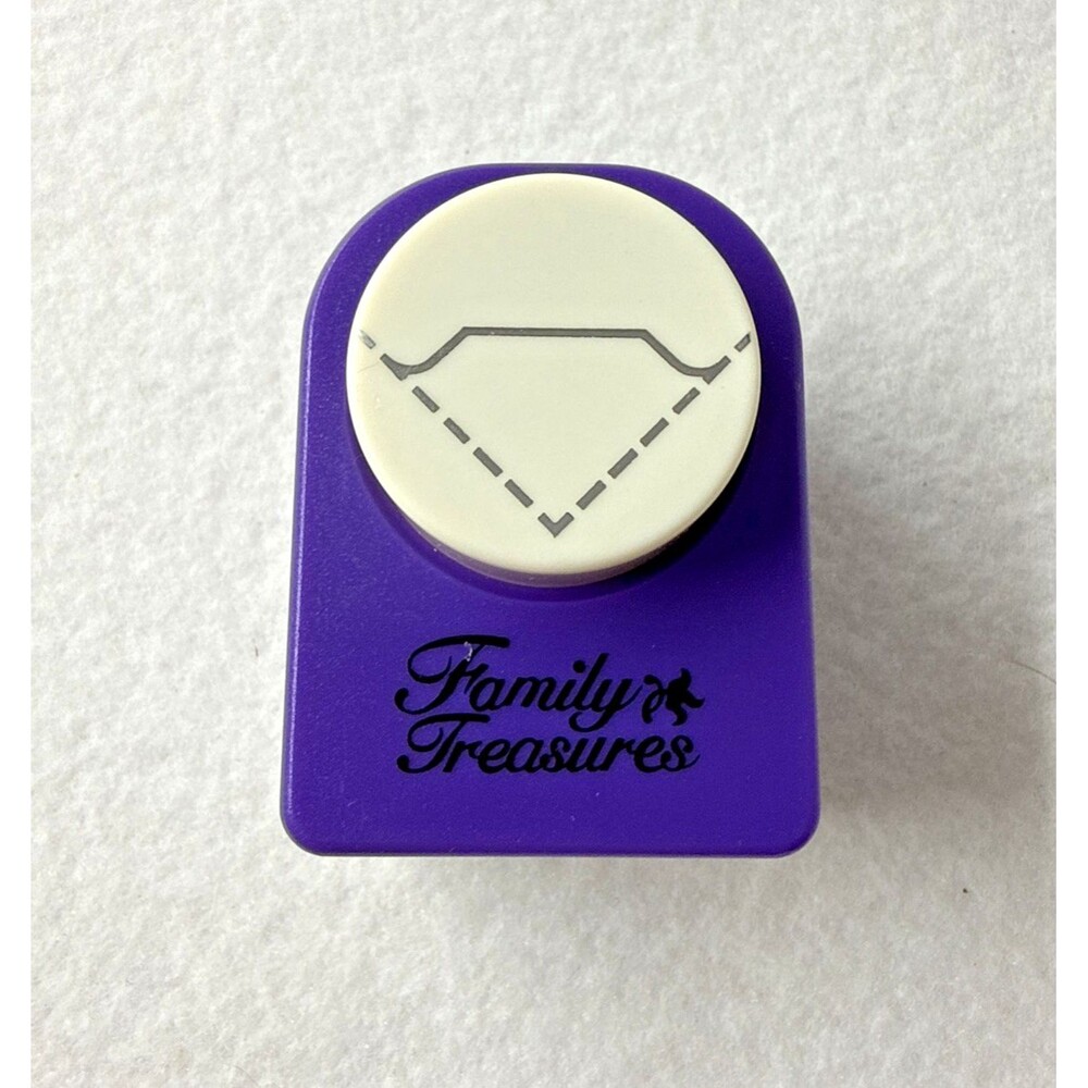 Family Treasures Angled Corner Paper Punch 1.5" Scrapbook Photo Card Craft